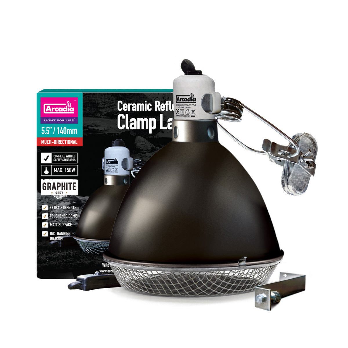 ARCADIA REFLECTOR CLAMP LAMP WITH CERAMIC HOLDER (E27) - Skermur fyrir ljós eða hitaperur
